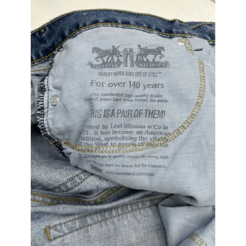 Levi’s 505 Regular Fit Jeans 38x34 Blue Denim Straight Leg Medium Wash Men’s - Picture 7 of 13